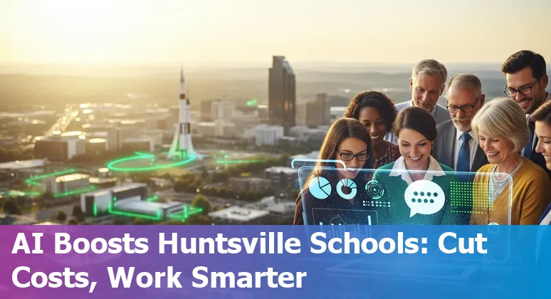 Education company staff using AI tools in Huntsville, Alabama to cut costs and improve efficiency