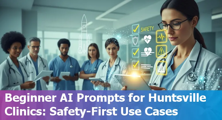 Healthcare AI in Huntsville: clinicians using AI tools like Nuance DAX, Butterfly IQ, and Moxi robot in a hospital setting