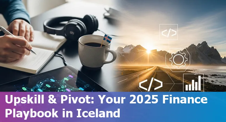 Finance professional using AI dashboard in Reykjavik, Iceland