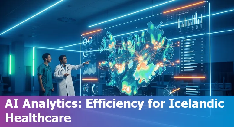 Iceland healthcare team using AI dashboard for telemedicine, contact tracing and predictive analytics in an Iceland hospital