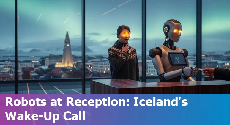 Iceland hotel front desk, tour guide and café staff adapting to AI tools