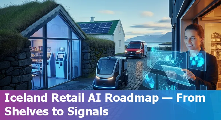 AI in retail in Iceland in 2025 — infographic showing AI use cases and a roadmap for Icelandic retailers