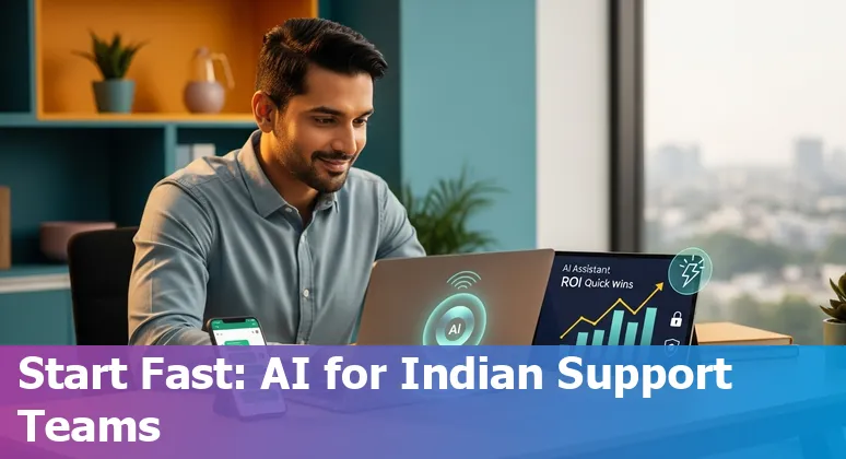 Customer service agent using an AI chatbot on WhatsApp on a smartphone in India (2025)