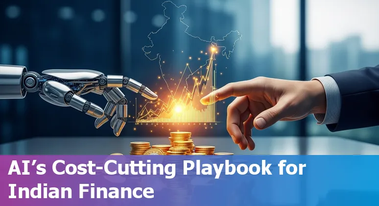 Graphic showing AI streamlining banking processes in India, IN