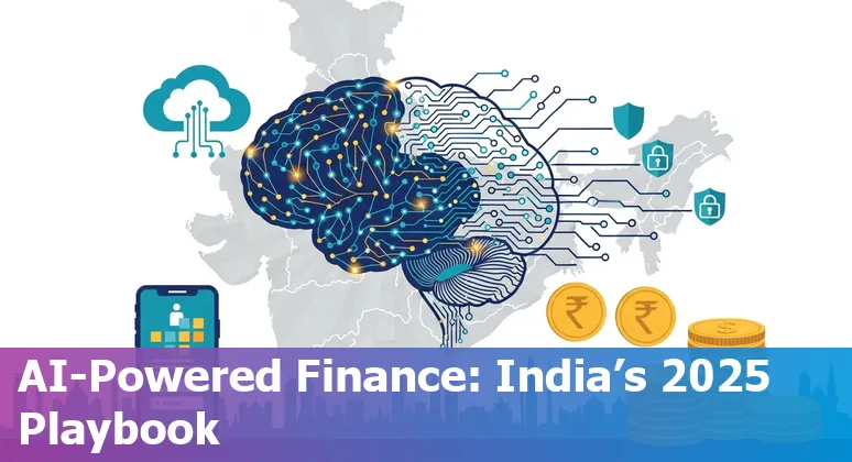 Illustration of AI transforming financial services in India in 2025