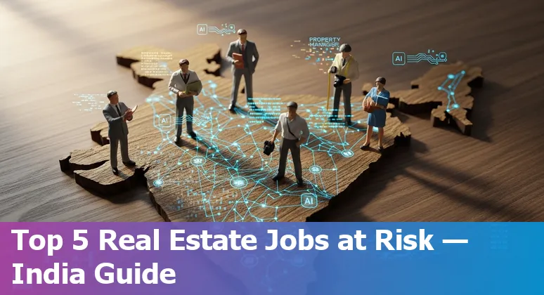 Indian real estate professionals using AI tools alongside traditional skills to adapt to automation.