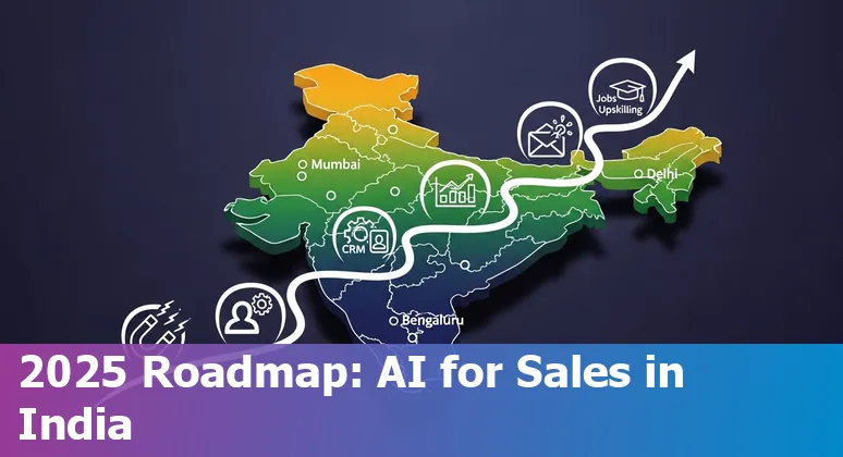 Diagram of AI sales workflow and tools for sales professionals in India in 2025
