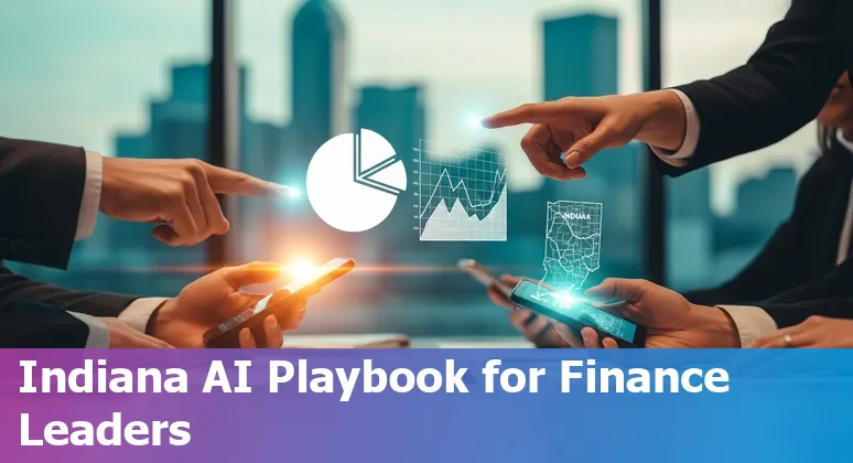 Business professionals discussing AI strategy for Indianapolis financial services, Indianapolis, Indiana, US.