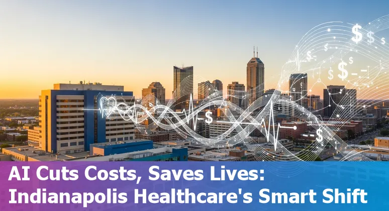 Healthcare team reviewing AI scheduling and analytics dashboard in Indianapolis, Indiana hospital