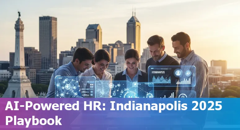 Indianapolis HR professional reviewing AI tools and training roadmap in Indianapolis, Indiana, US