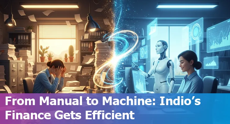 Financial services team using AI dashboards in Indio, California, US to cut costs and improve efficiency