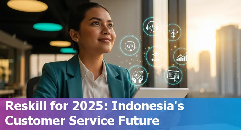 Customer service agent with AI chatbot interface in Indonesia, 2025