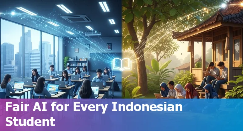 Students using AI learning tools in an Indonesian classroom in 2025