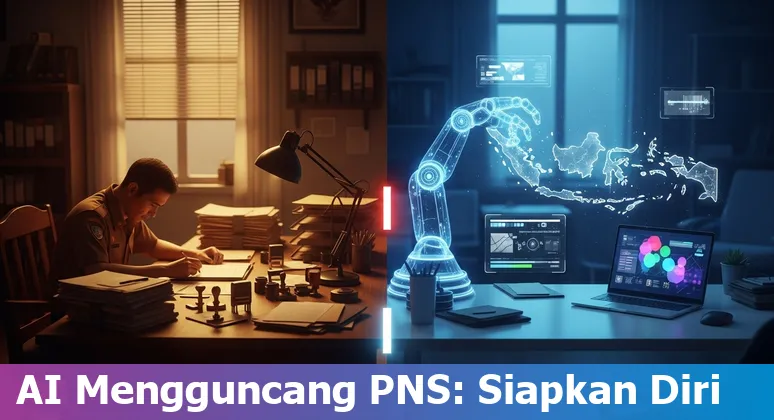 Indonesian government workers (clerks, permit officers, call‑centre agents, data clerks, drivers) adapting skills to AI technologies.