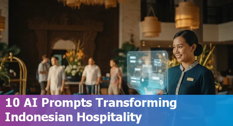 Hotel staff using an AI dashboard to personalise guest stays in Indonesia