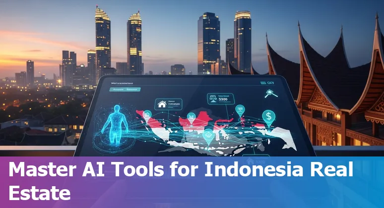 Illustration of AI tools analyzing the Indonesia real estate market in 2025
