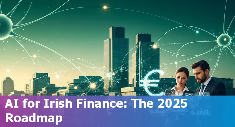Infographic of AI adoption and tools for Ireland's financial services sector in 2025