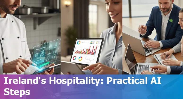 The Complete Guide to Using AI in the Hospitality Industry in Ireland in 2025 - infographic showing AI tools, workshops and case studies in Ireland