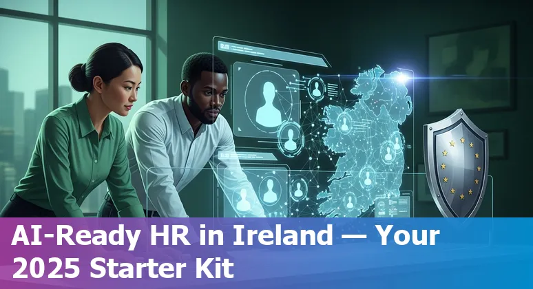 HR professional using AI tools in an Irish office — guide for HR in Ireland 2025