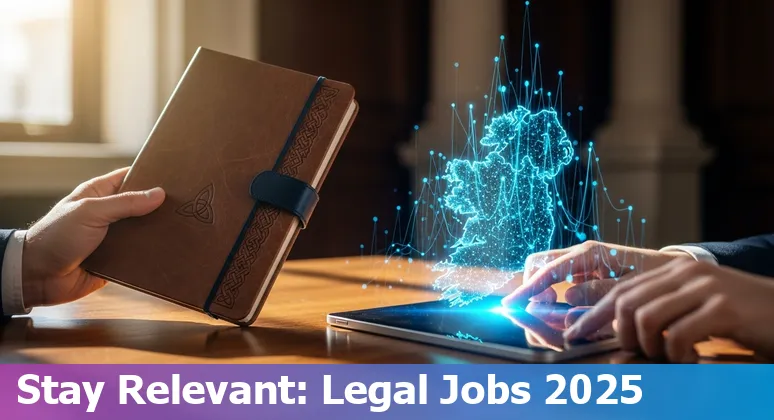 Irish legal professional using AI tools at a law firm in Dublin, Ireland — 2025 legal tech and upskilling scene