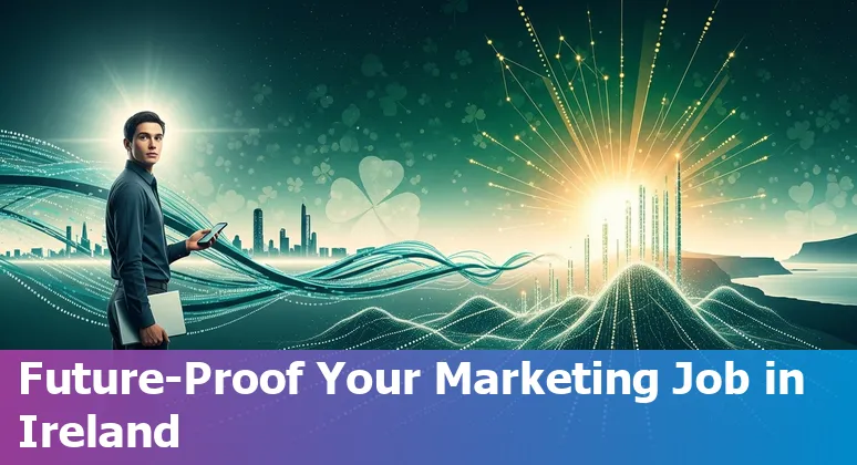 Marketing professional using AI tools in Ireland office — 2025 guidance for Irish marketers