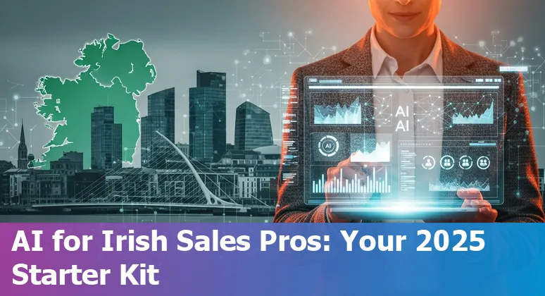 Sales professional using AI tools in Ireland in 2025, Dublin office scene