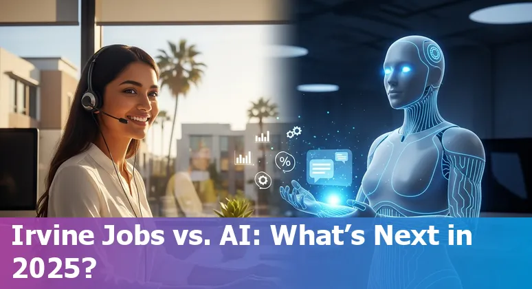 Customer service agent using AI tools in Irvine, California, US office — concept image