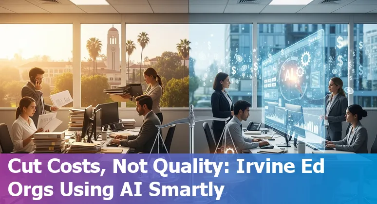 Irvine, California education company team using AI tools to streamline operations and cut costs in California.