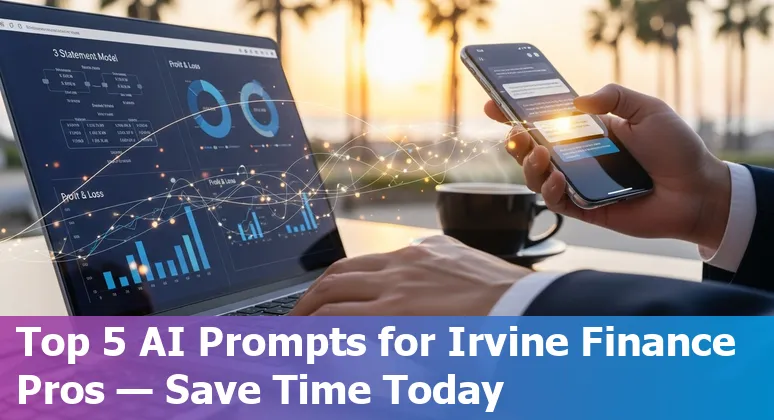 Finance professional in Irvine using AI prompts to generate cash forecasts, board slides, and QuickBooks reconciliations.