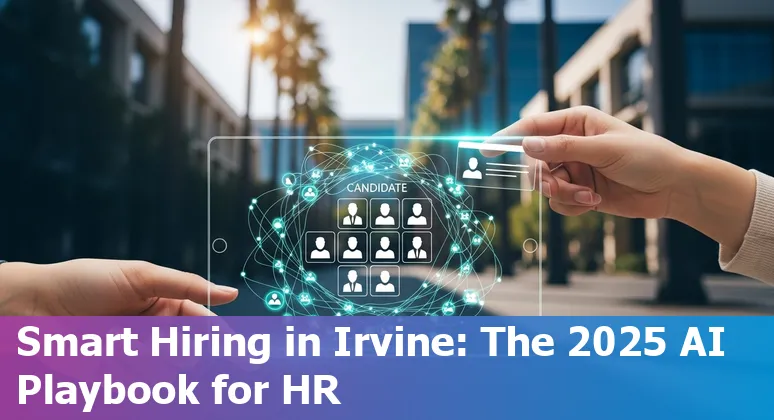 HR professional using AI tools dashboard with logos of Lattice, Eightfold, Paradox, HireVue and Workday in the background.
