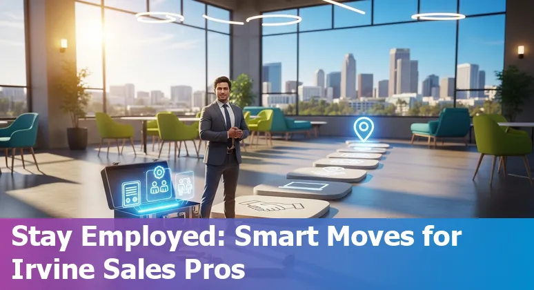 Irvine, California salesperson using AI tools on laptop in 2025