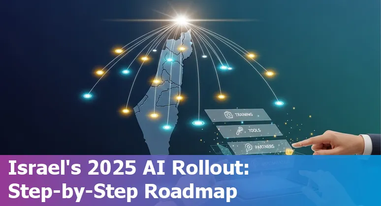 Israeli classroom in 2025 using AI tools, showing teachers and students collaborating in Israel