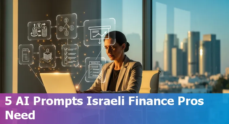 Finance professional using AI prompts to generate cash flow, scenarios, board slides, reconciliations, and AR aging reports in Israel