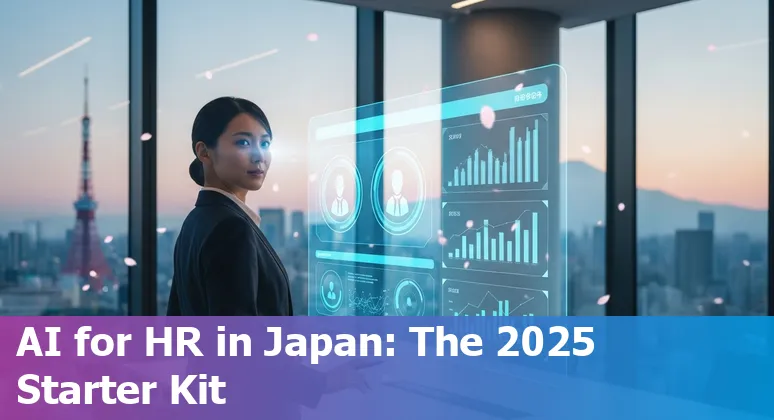 HR professional using AI tools in an office in Japan, 2025