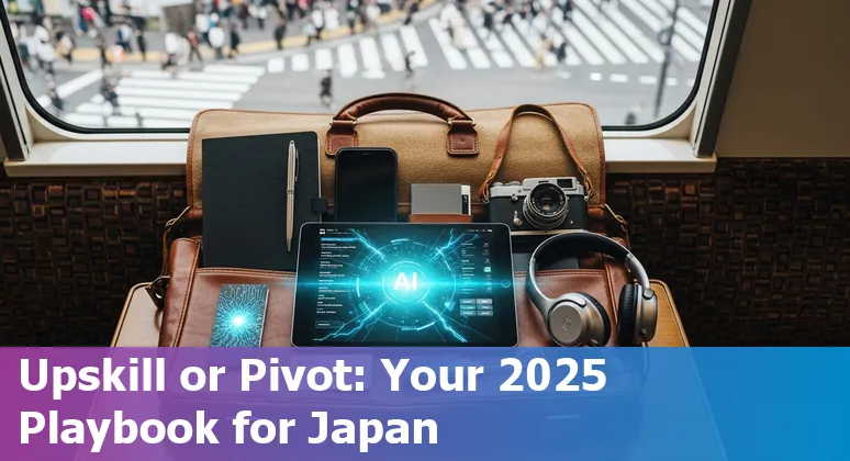 Marketer using AI tools in an office in Japan, Tokyo scene illustrating AI and marketing in Japan