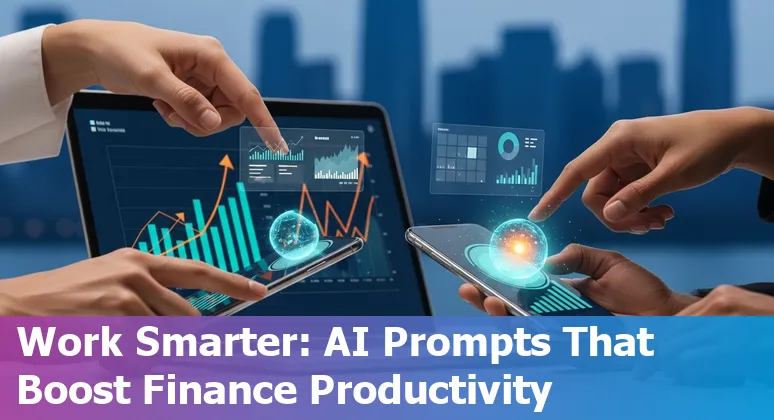 Finance professional in Jersey City using AI prompts on a laptop to generate a pitch deck and financial model.