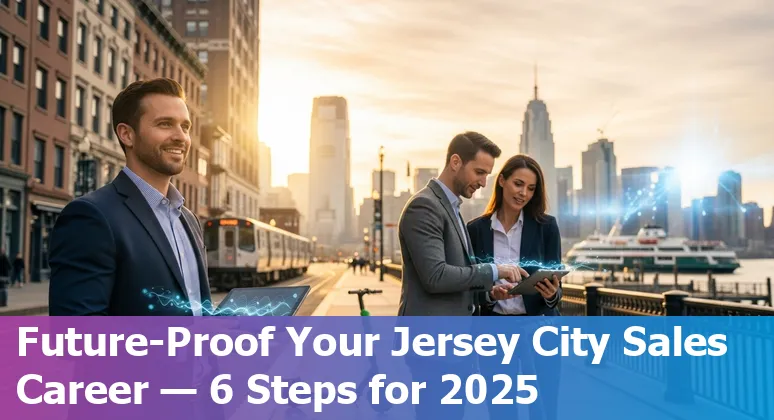 Jersey City, New Jersey sales team using AI tools on laptops — local 2025 career advice image