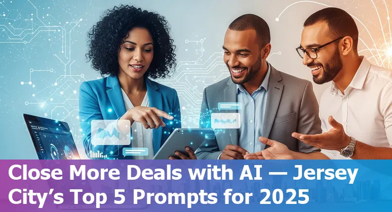 Jersey City sales team using AI-driven prompts on laptop showing CRM and call analytics