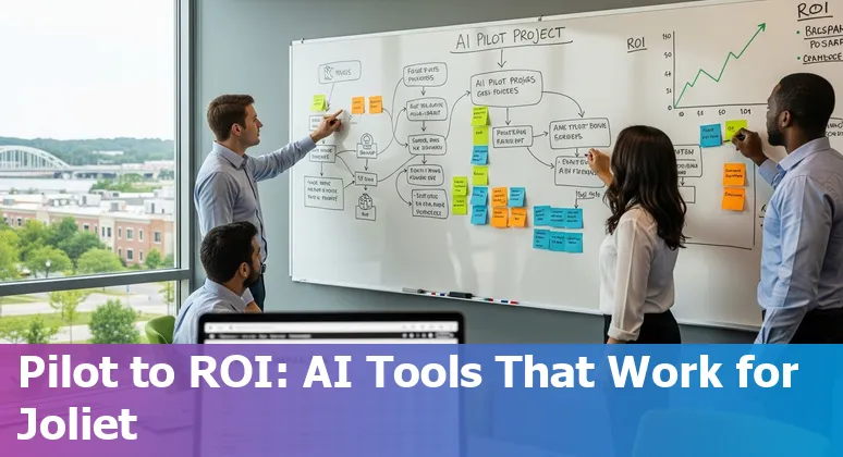HR professional using AI dashboard for hiring and training in Joliet, Illinois, US