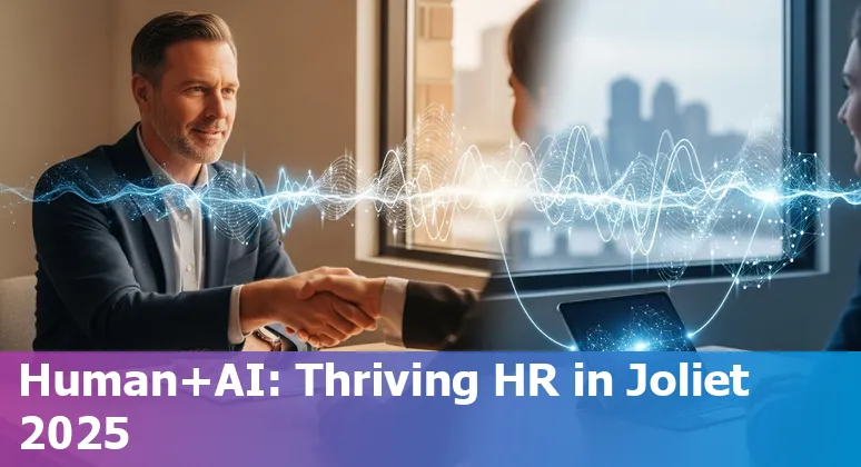 HR team discussing AI tools in an office in Joliet, Illinois, USA