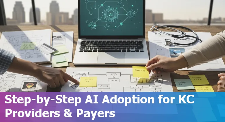 Healthcare professionals reviewing AI tools and data in Kansas City, Missouri hospital setting