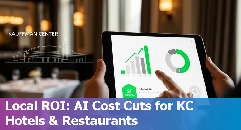 Kansas City hospitality staff using AI tools on tablets in Missouri hotel lobby
