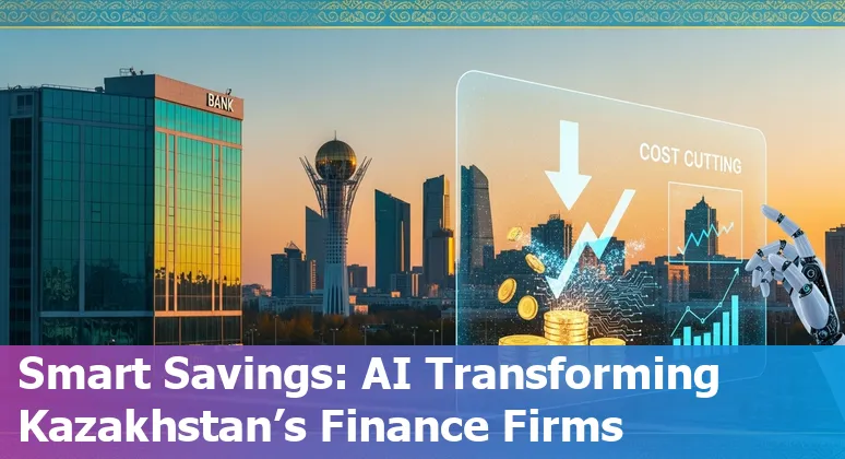 Chart showing AI-driven cost savings and efficiency gains for financial services in Kazakhstan