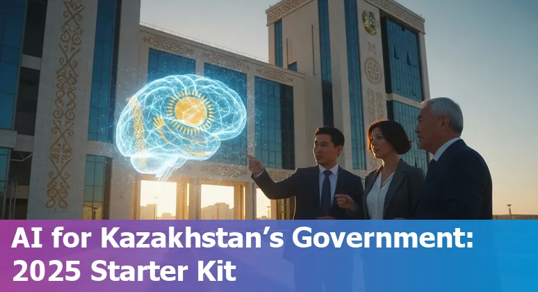 Illustration of AI in Kazakhstan government: eGov services, Oylan model and data centers in Kazakhstan