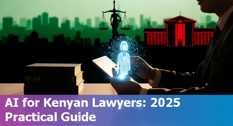 Legal professional using AI tools in Nairobi, Kenya, under Kenya's 2025 AI strategy