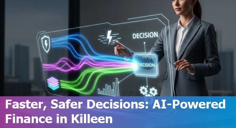 Financial services team using AI tools in Killeen, Texas, US to reduce costs and improve efficiency
