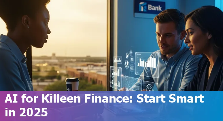 Business team discussing AI strategy for financial services in Killeen, TX in 2025
