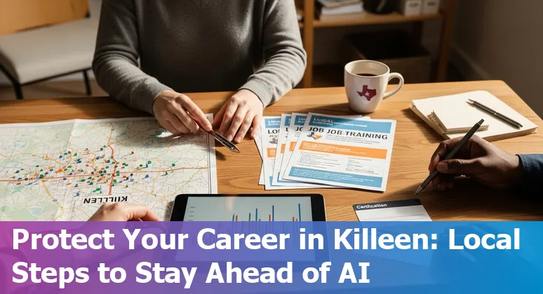 Killeen financial worker learning RPA and data skills with Fort Cavazos in the background