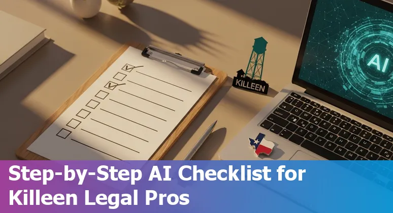 Legal professional using AI tools in Killeen, Texas courtroom context, 2025