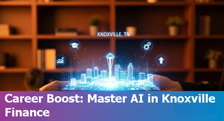 Finance professional using AI tools in Knoxville, Tennessee, US office, 2025